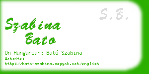 szabina bato business card